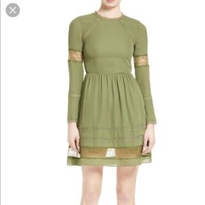 Alice & Olivia silk fit flare dress